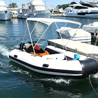 Bateau pneumatique gonflable pour yacht, bateau pneumatique semi-rigide pour jet ski et support de yacht avec matériau Hypalon PVC, 2 à 5 personnes