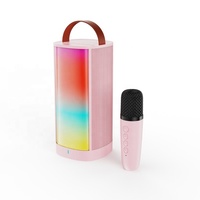 Altavoz Bluetooth con Micrófono Inalámbrico, Lámpara de Ambiente Colorida, Altavoz Karaoke con Micrófono y Bluetooth