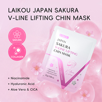LAIKOU Japon Sakura Lifting V Face Double Menton Masque Anti-Rides Rides Lifting Raffermissant Masque Facial pour Femmes