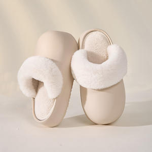 Unisex Fluffy Fashion EVA Fur Home Indoor Fuzzy Outdoor Waterproof <strong>Ladies</strong> Men <strong>Moccasin</strong> 4cm Plush Slides <strong>slippers</strong> - Product Image 3