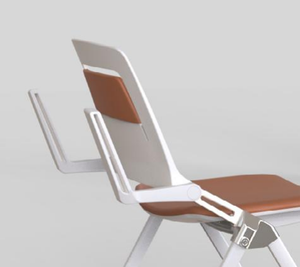 Chaises de réunion de salle de conférence empilables avec accoudoirs réglables en plastique, mobilier de bureau commercial moderne en gros - Product Image 3