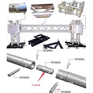 Frame Lighting Aluminum Flat Truss Head Semi Structure Stage Roof Truss Display For Concert Events Event Show Truss