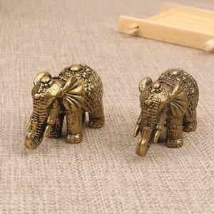 ชิ้นงานตกแต่งรูปช้างทองเหลืองแท้ 1 ชิ้น ดีไซน์สร้างสรรค์ เสริมสิริมงคล ใช้ตกแต่งบ้าน วางบนโต๊ะ หรือเป็นของขวัญ ขายส่ง - Product Image 2