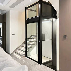 <span class=keywords><strong>Ascenseur</strong></span> de luxe léger à cadre carré pour villas miniatures, du 2ème au 3ème étage, avec moteur de traction sans engrenages - Product Image 1