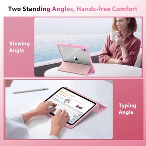 Coque de protection fine à trois volets avec support, anti-jaunissement, coque arrière transparente pour iPad A16 11 pouces 2025 10e génération 10.9 Air 11 - Product Image 3