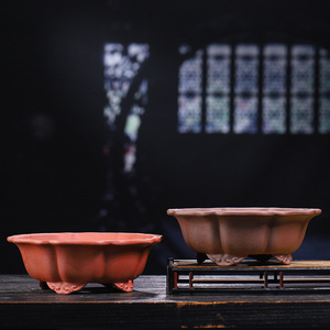 Maceta Redonda Grande de Arcilla Zisha Yixing para Bonsái, Maceta Transpirable de Arcilla Púrpura para Ficus, Boj, Pino, Ciprés y Árboles Viejos - Product Image 1