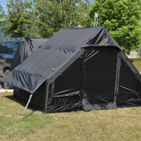 Tente de camping gonflable pour SUV, peut être connectée à l'arrière de la voiture avec toit ouvrant, grande tente gonflable pour 6 personnes avec pompe
