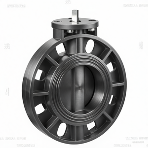 Válvula de Mariposa Manual de PVC con Brida, de Goma EPDM de 4 Pulgadas, para Agua de Mar, en Varios Tamaños, UPVC/Latón/Acero Inoxidable - Product Image 2