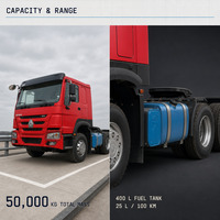 Camion tracteur lourd HOWO 6x4 pour la logistique de fret international et les transports longue distance