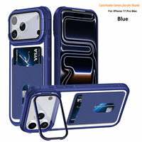 Coque de téléphone antichoc avec support d'appareil photo et porte-cartes doux au toucher, vente en gros, pour iPhone 18 17 16 15 Pro Max