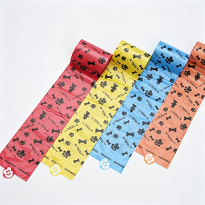 <b>Compostable</b> Biodegradable Dog Poop <b>Bags</b> Scented Pet Waste <b>Bags</b> Roll with Portable Dispenser - Product Image 1