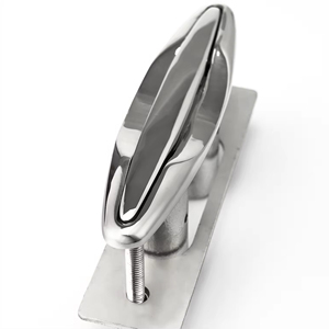 Étrier encastré en acier inoxydable 316 de qualité marine, poli miroir, pour bateaux et yachts - Product Image 4