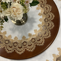 Nappe de table ronde en tissu blanc, style nordique, motif géométrique, anti-poussière, écologique, réutilisable, pour livraison directe