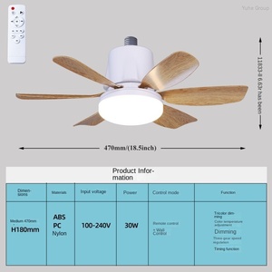 Ventilador de techo LED moderno y sencillo con control remoto. Para el dormitorio y el comedor - Product Image 5