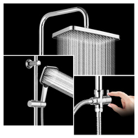 Vente en gros Ensemble de douche en acier inoxydable pour salle de bain Ensemble de colonne de douche à effet pluie avec inverseur en laiton