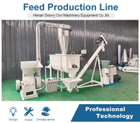 Machine à fabriquer des aliments pour animaux de ferme en acier inoxydable électrique 1-2t/h, ligne complète de production de granulés d'aliments pour animaux, utilisation agricole
