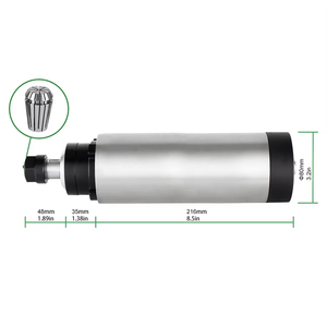Motor de Husillo CNC Refrigerado por Aire Zhong Hua Jiang 2.2KW ER20 80mm 110V/220V, Máx. 24000 RPM, para Router y Grabado, Nueva Maquinaria CNC - Product Image 2