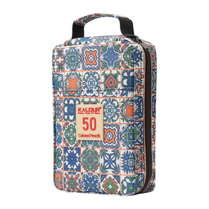 KALOUR 50 Set di matite colorate in cerniera borsa in Nylon con nucleo morbido piombo <span class=keywords><strong>e</strong></span> vibrante Multi <span class=keywords><strong>colore</strong></span> per schizzi di pittura <span class=keywords><strong>e</strong></span> colorazione - Product Image 3