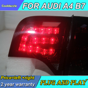 Feu arrière pour <span class=keywords><strong>A4</strong></span> <span class=keywords><strong>B7</strong></span> 2005 — 2008 ensemble de phare à LED, feu arrière noir fumé, avec clignotant et signalisation de stationnement inversée - Product Image 6
