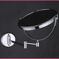 Miroir de maquillage cosmétique pliable à double face avec grossissement 3x moderne, miroir mural pour la douche