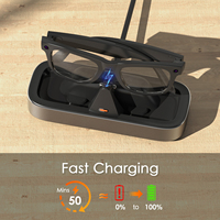 Chargeur rapide pour lunettes connectées avec indicateur LED et station de charge pour Oakley, Meta, Ray-Ban (Wayfarer, Skyler et Headliner)