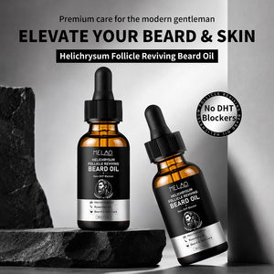 ODM Aceite para Barba de Hombre a Base de Plantas de Helichrysum y Romero, de Rápida Absorción y Suavizante, para Controlar y Acondicionar el Crecimiento de la Barba - Product Image 3