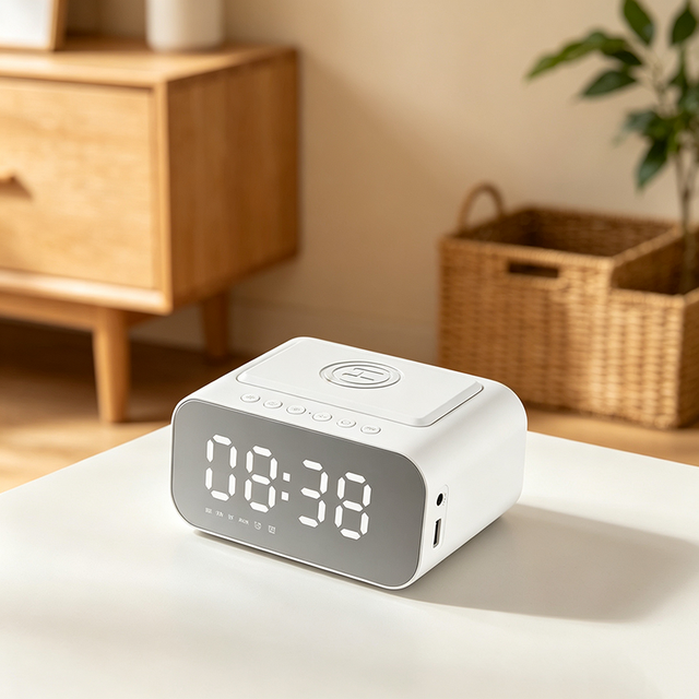 Bluetooth Speaker Music Players Newest Vintage Classical 15W 10W Wireless Charger Speaker Large Volume Alarm Clock Speaker Decor