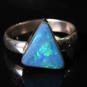 Australian Multi Fire <b>Opal</b> Bezel Setting Gemstone <b>Rings</b> 925 Sterling <b>Silver</b> Men's <b>Opal</b> Doublets 9.5US Size Handmade Classic - Product Image 1