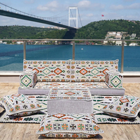 Ensemble de canapé modulable gris Design Majlis arabe salon marocain canapé tissu rembourrage éponge pour appartement hôtel