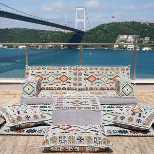 Ensemble de canapé modulable gris Design Majlis arabe <span class=keywords><strong>salon</strong></span> <span class=keywords><strong>marocain</strong></span> canapé tissu rembourrage éponge <span class=keywords><strong>pour</strong></span> appartement hôtel - Product Image 2