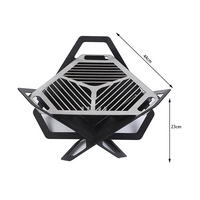 Portable En Acier Inoxydable Croix Barbecue Grill Mini Fire Pit Poêle À Bois pour Randonnée pour Camping Grills