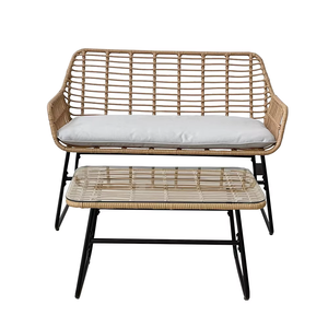 PE mây <span class=keywords><strong>wicker</strong></span> Bộ Ăn Uống thời tiết ăn uống cà phê Ghế Bàn tròn sân vườn đồ gỗ ngoài trời - Product Image 1