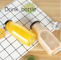 Bouteille en verre de lait clair vide de 300ml pour bouteille de boisson de jus de 250ml avec des bouchons