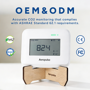 고성능 WiFi(2.4&5G) CE 인증 벽걸이형 CO2 모니터 (실내 공기질 측정용) |   CO2 온도 습도 측정 - Product Image 1