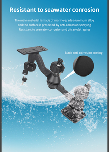 Support de bras oscillant horizontal de 6 pouces avec verrouillage par clé, compatible avec les détecteurs de profondeur Lowrance, Humminbird, Raymarine VIN-TYQ-HB-05-Lock - Product Image 3
