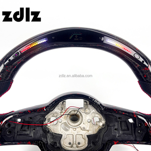 Volante de Coche 2016 2017 <span class=keywords><strong>2018</strong></span> 2019 2020 para Volkswagen MK7 VW Golf 7 GTI, Volante Personalizado de Fibra de Carbono Forjado con LED - Product Image 4