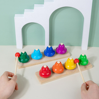 Pretend Play Early Educational Wooden Colorful Music Instrument Toys 8 Notes Music Bells Percussion for 2 4 Years Kids
