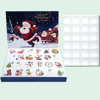Vente en gros Calendrier de l'Avent vide pour cadeaux de Noël, Boîte mystère surprise, Calendrier de l'Avent remplissable 24 jours, Emballage boîte aveugle