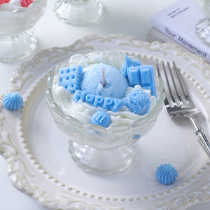 Glass Dessert <b>Cup</b> Ice Cream Scented Candle Cream Styling Desktop Atmosphere Aroma Holiday Present Ornament - Product Image 2