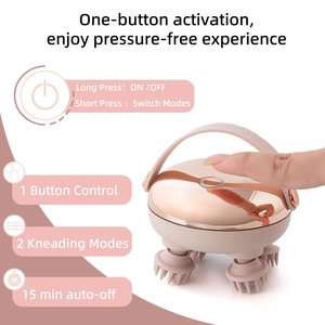 Brosse de massage du cuir chevelier à main, appareil de massage du cuir chevelier électrique en silicone 3D à vibrations, étanche - Product Image 2