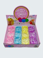 Jouet anti-stress en gelée flocon de neige translucide scintillant, en forme de cube à presser, pour adultes 14 ans et plus, boîte cadeau rose, vente en gros