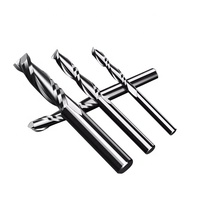 Fresa de extremo de carburo sólido personalizable, brocas de enrutador CNC de corte en espiral de dos flautas de 4mm y 6mm para madera, soporte ODM y OEM