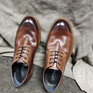 Zapatos Formales de Hombre con Punta Cuadrada y Cordones, Nuevos y de Lujo 2025, de Cuero Genuino, Transpirables, Ligeros y Antideslizantes, para Oficina y Carrera Profesional - Product Image 6