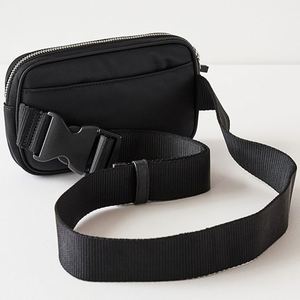 Keymay Custom Letter Nylon Black Casual Waterproof Outdoor Sports Zip Crossbody Waist Pack Men Women Durable Travel - Product Image 6