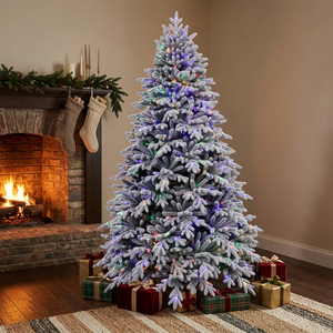 Árbol de Navidad Preiluminado de Estructura Articulada de Lujo, Material Ignífugo de Alta Calidad, Apariencia Elegante, Uso en Exteriores, Compatible con OEM - Product Image 2