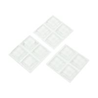Coussinets de protection de surface carrés transparents en TPR de 3/4 pouce |   Protection des pieds de meubles et des tables en verre