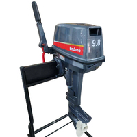 Moteur hors-bord 9,8 CV 2 temps à arbre long/court pour bateaux en fibre de verre, bateaux en aluminium et autres petits bateaux de moins de 19 pieds