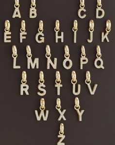 Colgante de Letra Inicial con Diamantes en Oro de 14K, Personalizado de la A a la Z, Joyería Elegante, Regalo para Mujer - Product Image 3