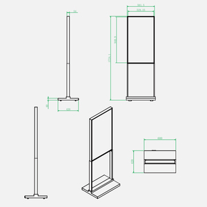 49-Inch High-Brightness Vertical <strong>LCD</strong> <strong>Display</strong> for Window <strong>Advertising</strong> Double-Sided Hanging Design Port Digital Signage - Product Image 5