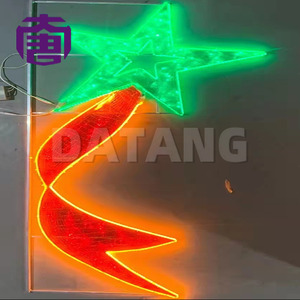 ไฟประดับตกแต่งถนนคริสต์มาสแบบ LED 2 มิติ สำหรับเสาไฟ ตกแต่งวันหยุด ถนนเชิงพาณิชย์ สวนสาธารณะ และจัดแสดงภูมิทัศน์กลางแจ้ง - Product Image 3